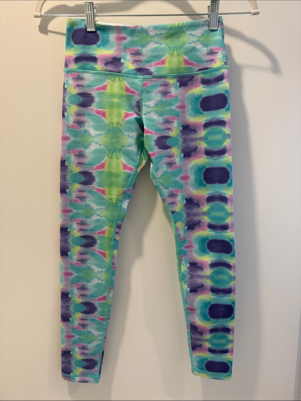 Glyder Tie-Dye Leggings - Aqua, Purple & Pink
